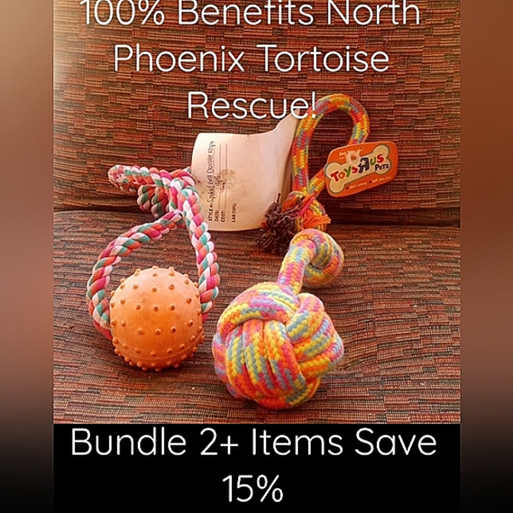 New! TOYS R US PETS +1 Medium to Large Dog Tug Toys.
